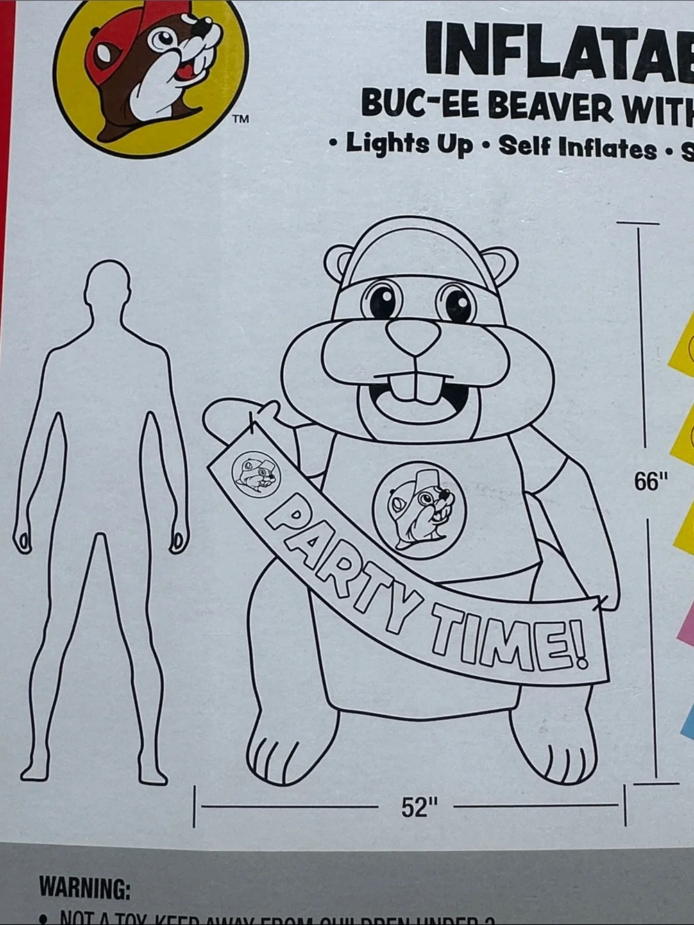 BUC-EE’S beaver, inflatable blowup camping yard holiday decoration NEW Bucees